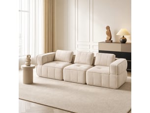 Canapé droit compressé fixe <strong>MEUBLES COSY</strong> <strong></strong> 3 places Tissu