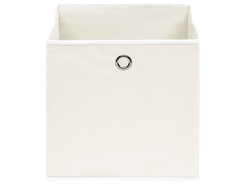  Boîtes de rangement 4 pcs blanc 32x32x32 cm tissu  - Conforama C