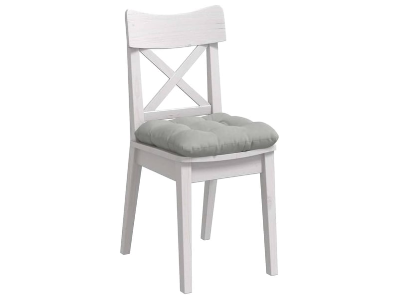  Lot de 4 coussins de siège, coussins décoratifs tissu en microfibre gris clair cf59967  - Conforama C