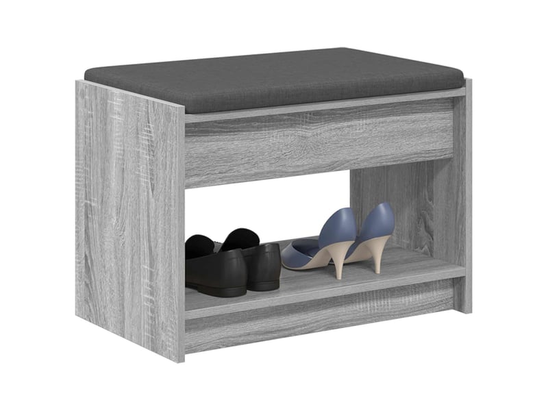  Banc d'entrée, banc interieur gris sonoma 63x38x45 cm  - Conforama C