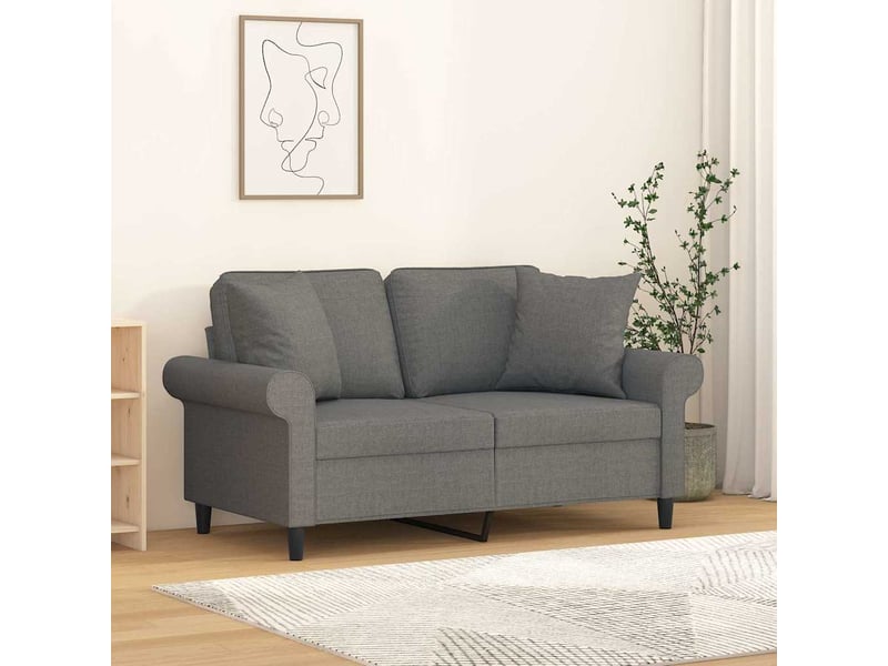  Lot de 2 coussins décoratifs gris foncé 40x40 cm tissu cf60868  - Conforama B
