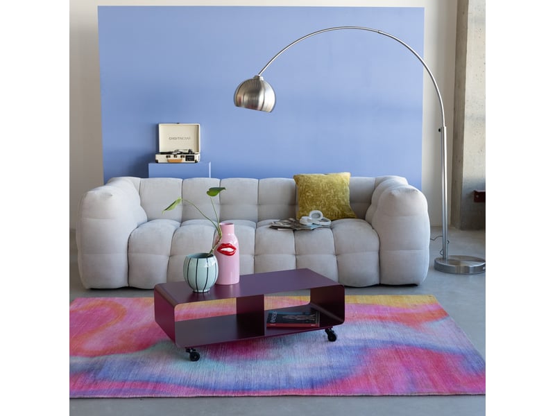  meuble tv lounge à roulettes violet kare design  - Conforama C