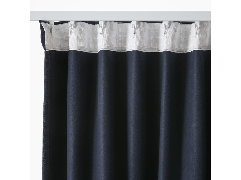  Rideau galon fronceur + polaire 140x260 cm polyester minuit PD21530 - Conforama D