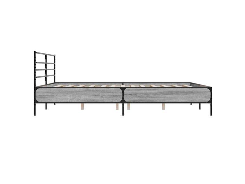  Lit double- lit adulte -  cadre de lit sans matelas sonoma gris 200x200 cm  - Conforama D