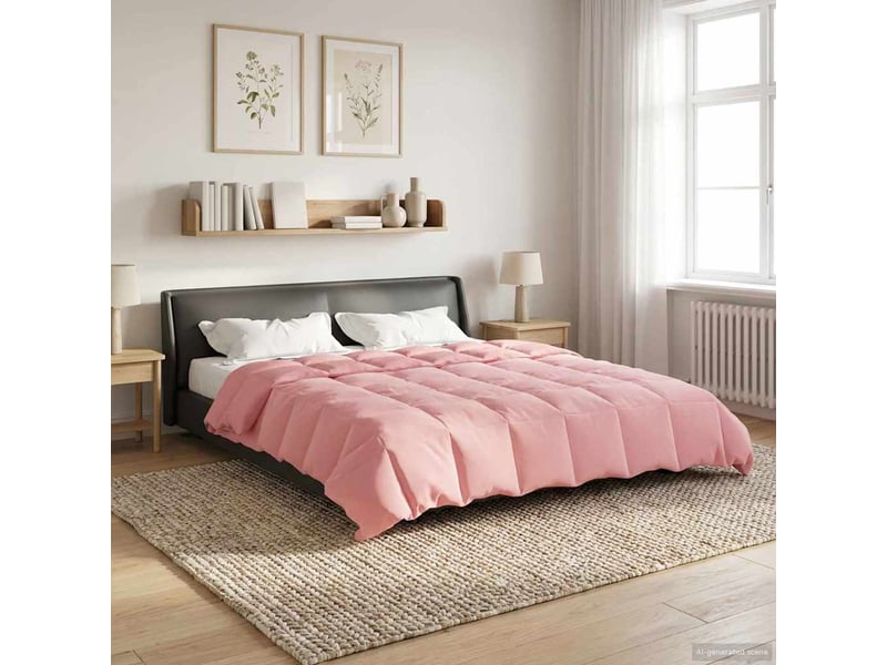 Couette - duvet d'été 200 x 240 cm été microfibre (100% polyester) rose - Conforama B