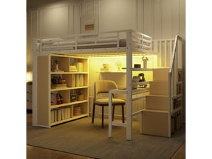 Lit mezzanine 140x200 cm SOGEU   coloris bicolore