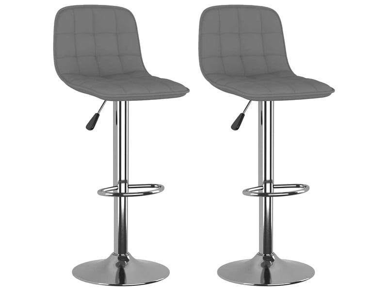  Lot de 2 tabouret de bar, chaise de bar gris clair tissu shl88783  - Conforama A