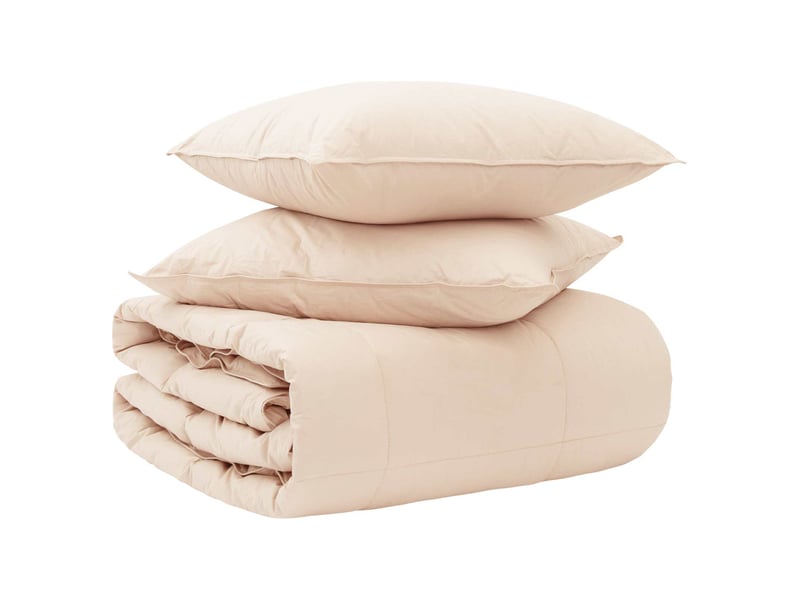  Ensemble de duvet 2 pcs - couette 140 x 220 cm 250 gsm kapok naturel beige  - Conforama A
