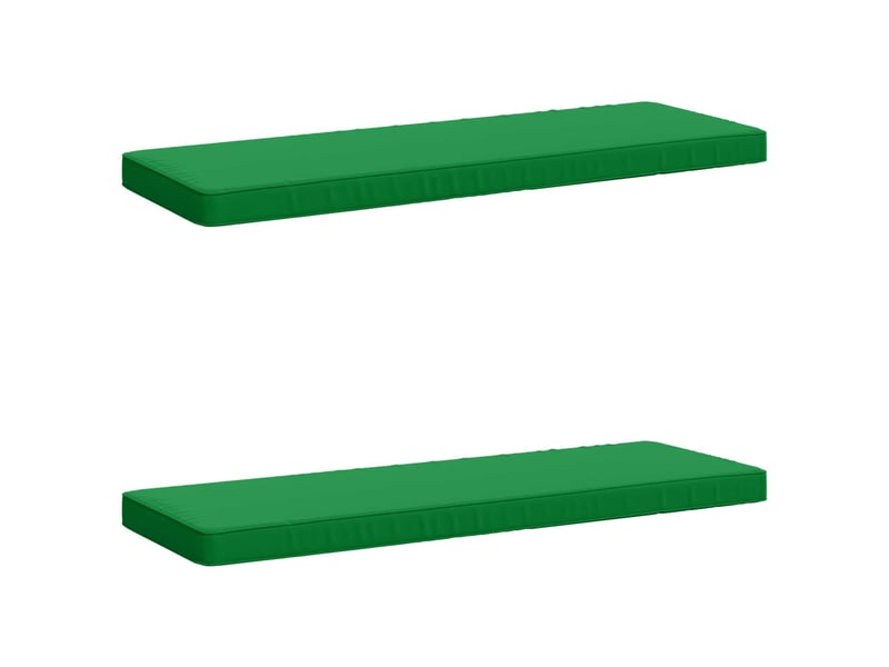  Lot de 2 coussins de banc, coussins d'assise vught 100 % polyester vert cf58197  - Conforama A