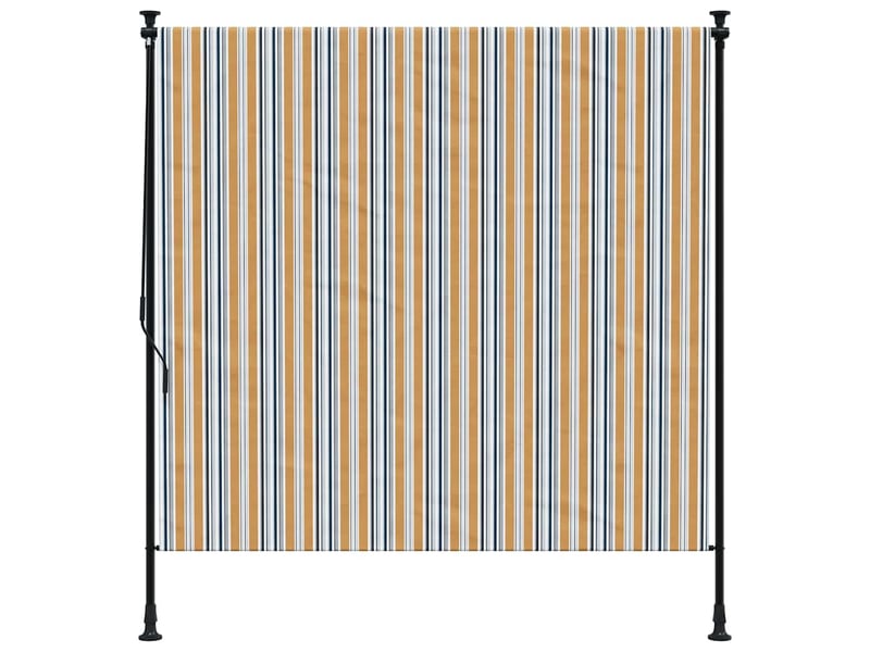 Store enrouleur, store roulant d'extérieur jaune et blanc 200x270 cm tissu acier cf47433 - Conforama C