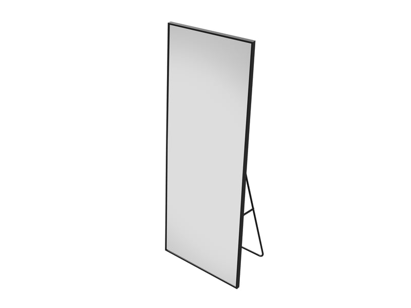 Miroir sur pied 177 x 77cm–miroir carré sur pied-cadre en alliage d’aluminium,idéal pour chambre,dressing,salon–design moderne,noir - Conforama A
