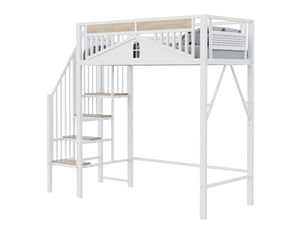Lit mezzanine 90x200 cm <strong>MODENUIT </strong>  <strong></strong> coloris blanc