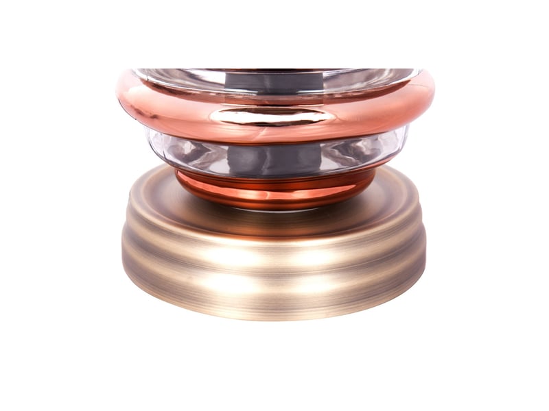  Lampe à poser en verre aladin ii 29cm cuivre  - Conforama C