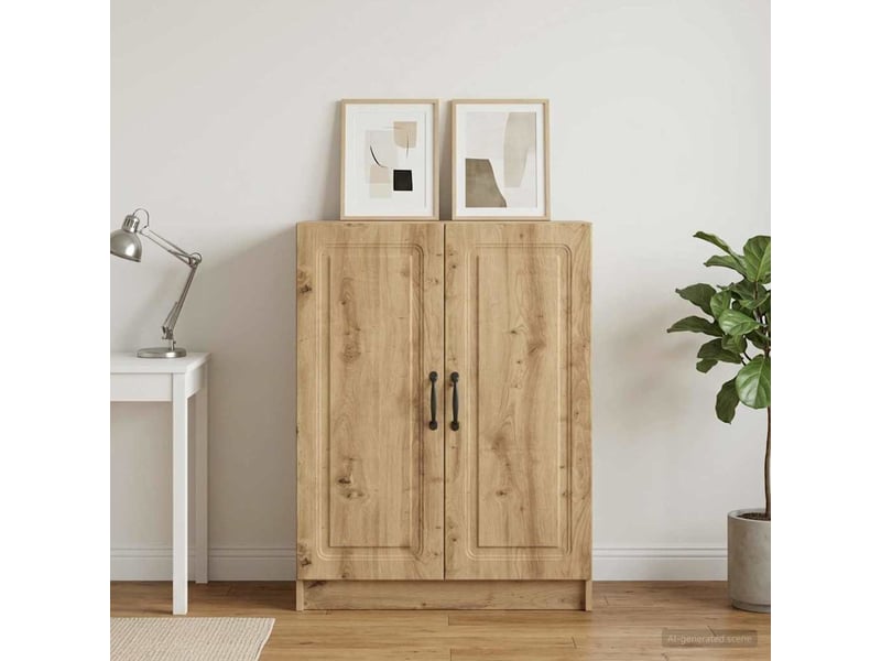  Buffet - bahut - meuble de rangement chêne artisanal 66 x 34,5 x 87 cm bois d'ingénierie  - Conforama B