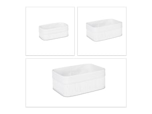 Lot de 3 boîtes de rangement en bambou décoration pratique salle de bain 8 x 21,5 x 12 cm en bambou naturel 13_0005960