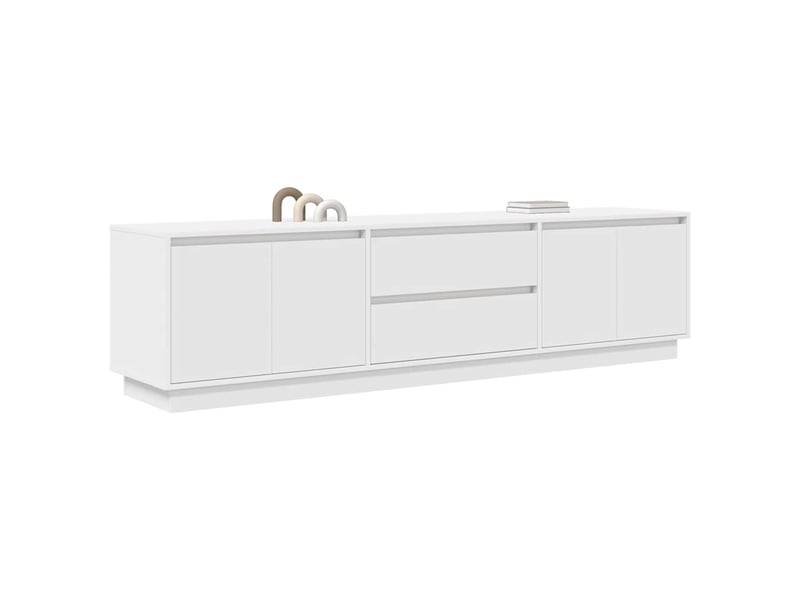 Meuble tv - banc tv - meuble de rangement avec lumières led blanc 193,5x41x50 cm - Conforama E