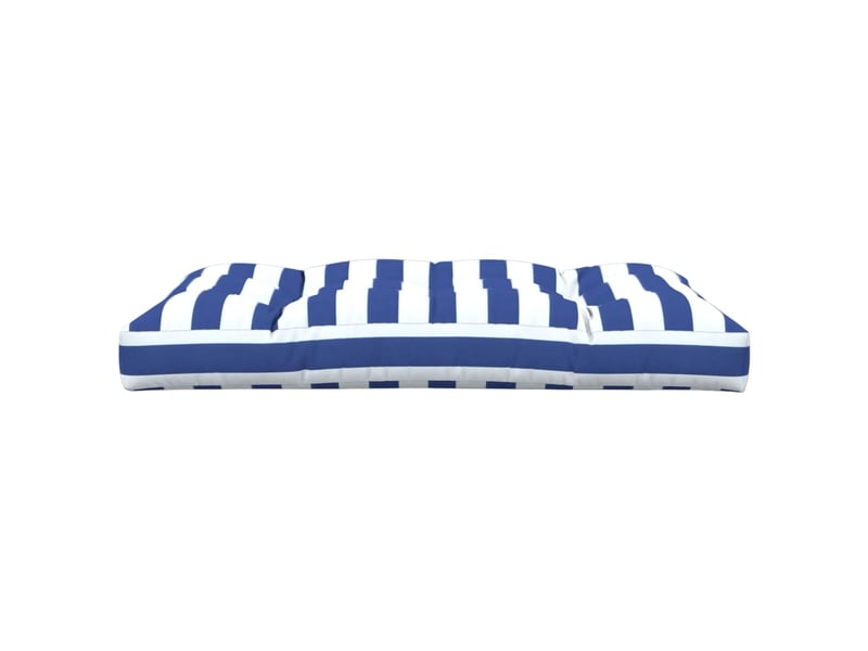  Coussin de palette, coussin de chaise, coussin de canapé rayures bleues et blanches 120x80x12cm tissu cf55419  - Conforama E