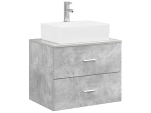 Ensemble de mobilier de salle de bain gris béton cf64685