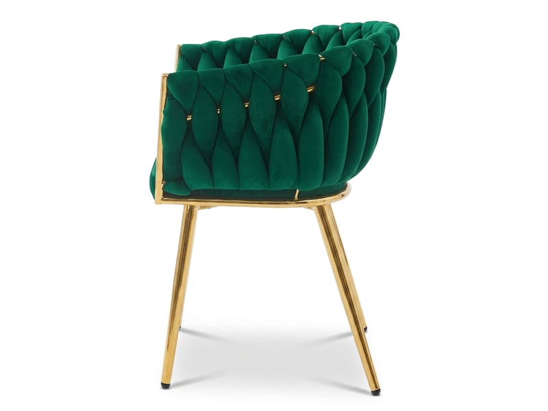  Chaise - leobert - orion - velours vertpieds dorés - 61 x 55 x 79 cm - lot de 2  - Conforama D