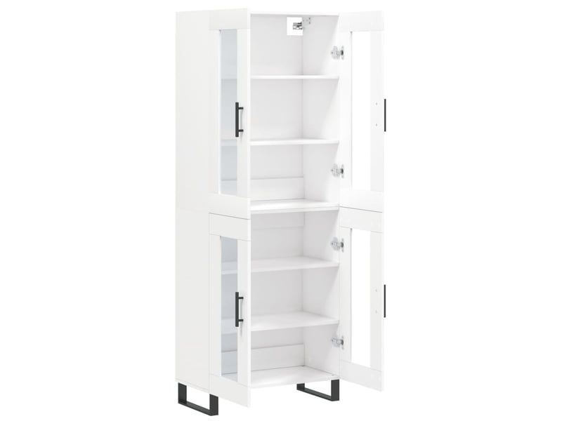  Buffet haut - bahut - meuble de rangement blanc 69,5x34x180 cm bois d'ingénierie  - Conforama D