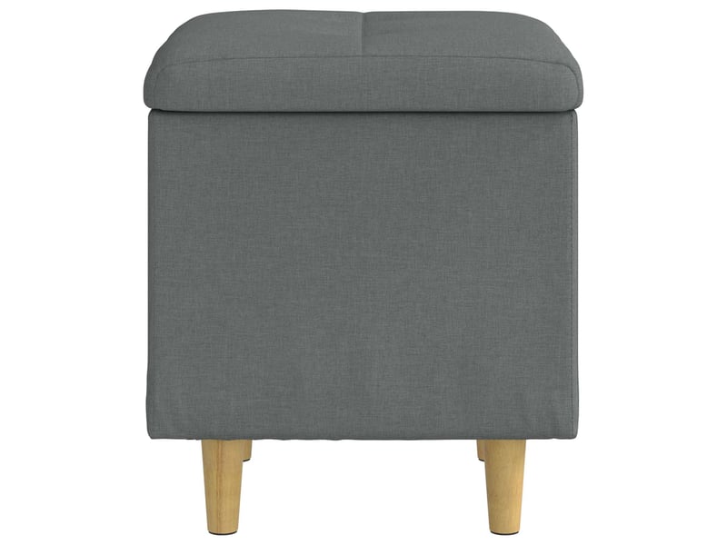  Ottoman, repose pied salon avec rangement gris foncé 40x40x45 cm tissu  - Conforama E