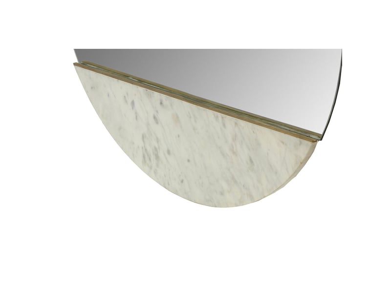  Miroir mural rond en marbre duke 70cm blanc  - Conforama B