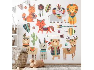Sticker mural - animaux bohèmes130x157 cm