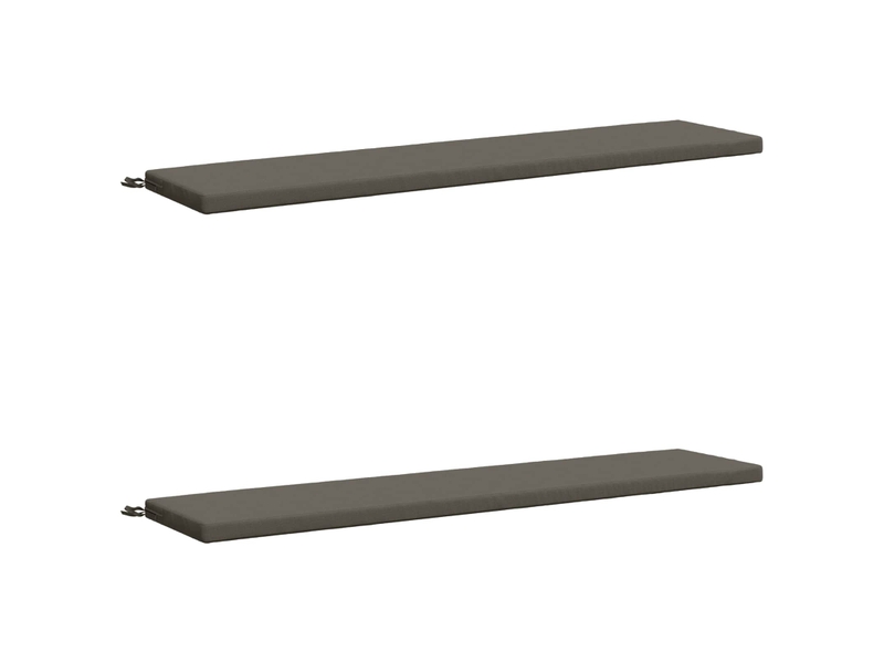 Lot de 2 coussins de banc, coussins d'assise soest 100 % polyester gris cf57238 - Conforama A