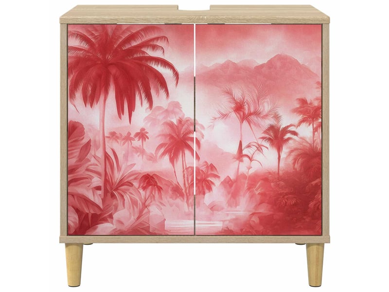  Armoire de salle de bain, meuble de rangement aachen sonoma 60x40x60 cm  - Conforama E