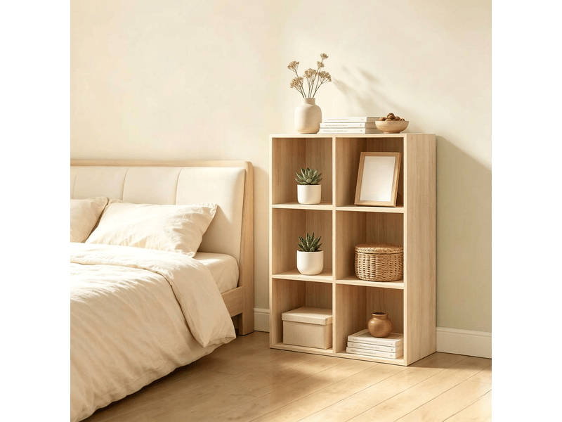 Bibliothèque cube ouverte moderne, étagère rangement, meuble présentoir et buffet design - Conforama B