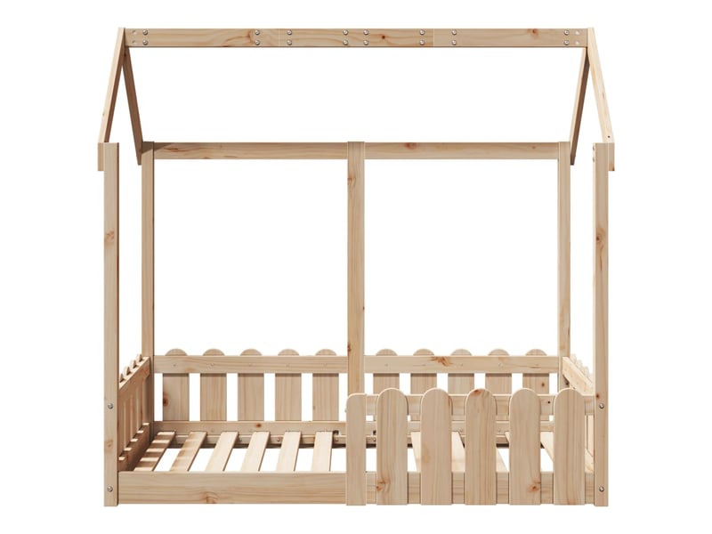  Cadre de lit d'enfants - lit jeune forme de maison sans matelas pin massif  - Conforama D