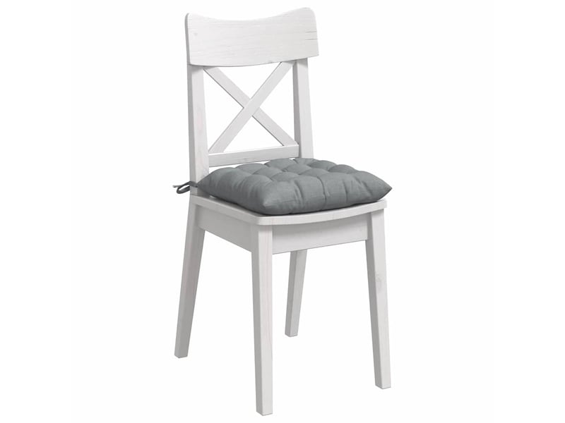 Lot de 4 coussins de siège, coussins décoratifs tissu gris clair 40 x 40 x 6 cm cf60006 - Conforama C