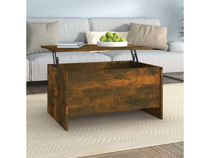  Table basse - table de salon - table à thé chêne fumé 80x55,5x41,5 cm bois d'ingénierie  - Conforama B