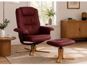 Fauteuil relax manuel   Simili rouge