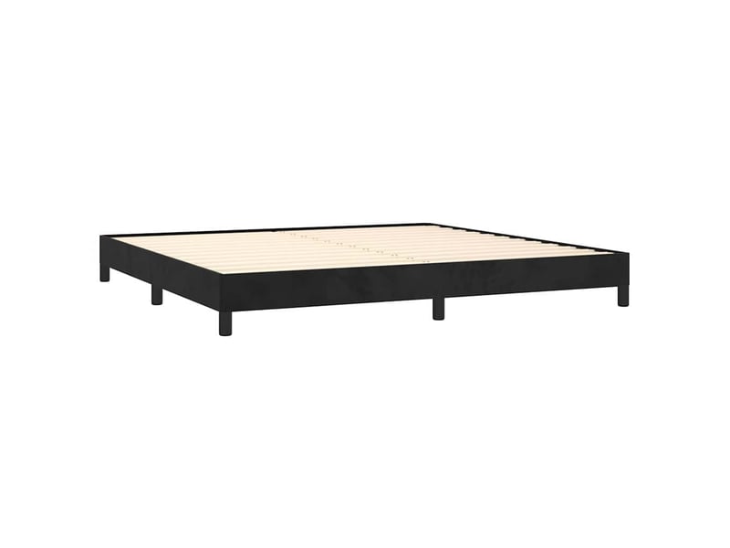  Lit double- lit adulte -  cadre de lit sans matelas noir 200x200 cm velours  - Conforama C