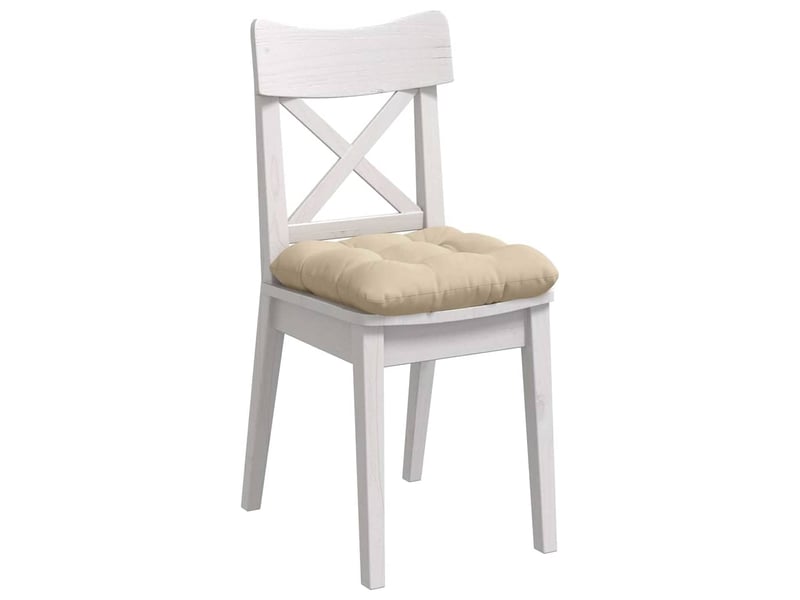  Lot de 4 coussins de siège, coussins décoratifs tissu en microfibre crème 40 x 40 cm cf59965  - Conforama C