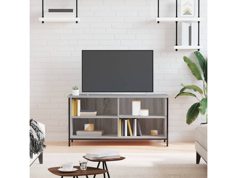  Meuble tv - banc tv - meuble de rangement sonoma gris 100x40x50 cm bois d'ingénierie  - Conforama B