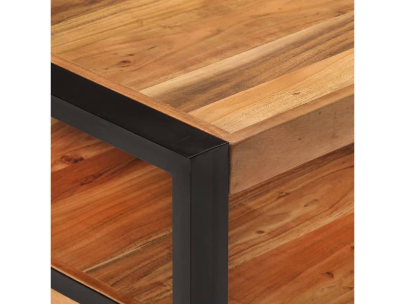  Table basse - table de salon - table à thé 120x55x40 cm bois massif d'acacia  - Conforama D