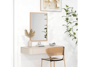 Miroir rectangulaire à fixer coloris naturel <strong>DESMIU</strong> <strong></strong> - 70 cm x 50 cm