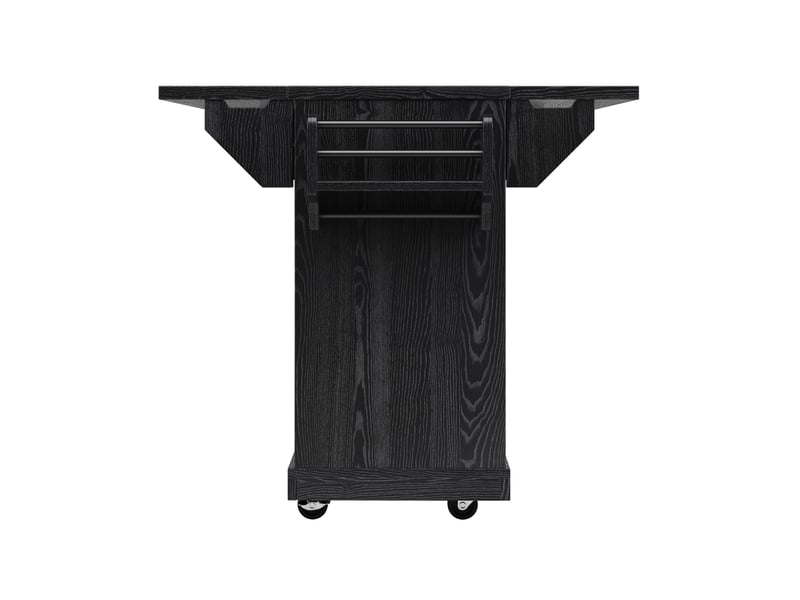 Desserte de cuisine 142,5x80x95 cm extensible mdf noir - Conforama D