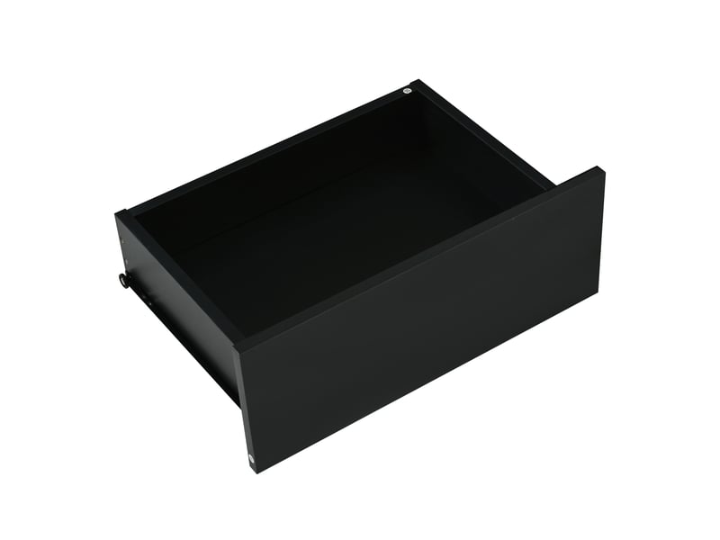 Buffet noir brillant 140 cm 2 portes 3 tiroirs meuble de rangement avec led - Conforama W