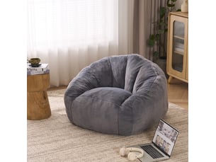 Pouf / repose pied <strong>BEAOK</strong> <strong></strong> gris