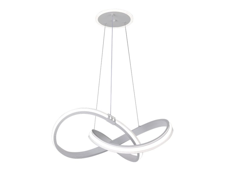  Fabrilamp glow, suspension, moderne, led, 129 w, 10920 lm, 3000-4000-6000 k, blanc, 50-120 x 58 x 58 cm 249892001 - Conforama A
