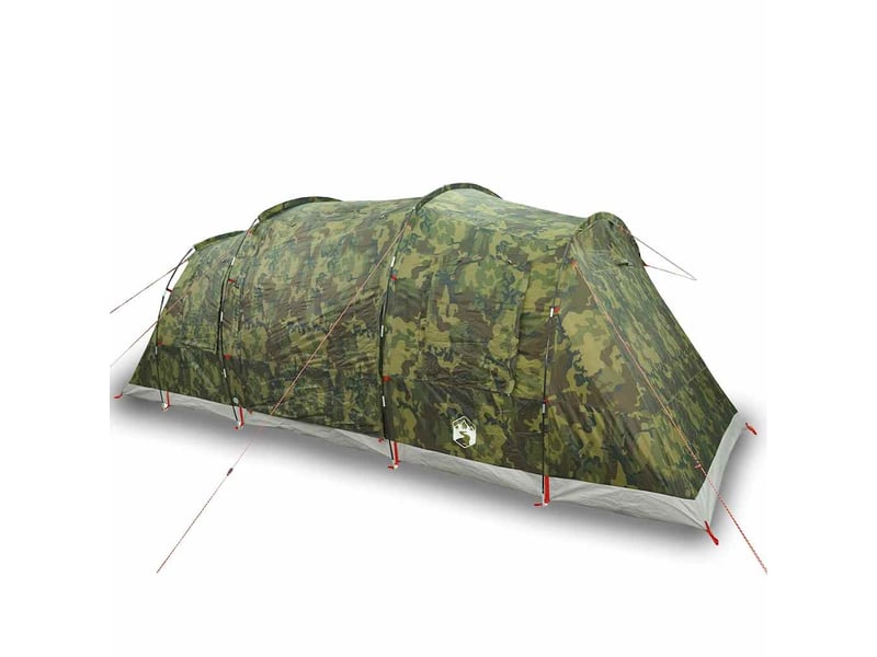 Tente de camping, tente familiale tunnel 6 personnes camouflage imperméable - Conforama A