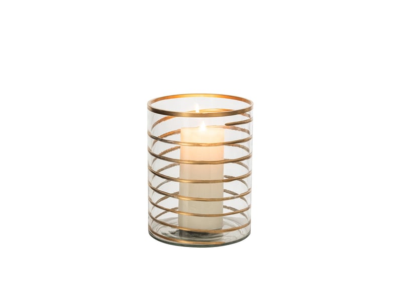  Photophore design en verre daria 20cm transparent  - Conforama B