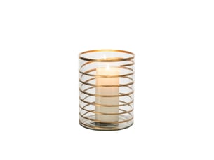 Photophore design en verre daria 20cm transparent