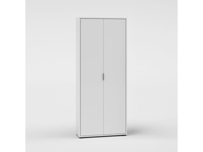 Armoire gain de place 2 portes avec étagères et penderie extractible jolly - Conforama C