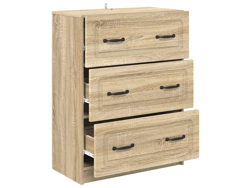  Armoire de rangement bureau, armoire à tiroirs 66 x 34,5 x 87 cm bois d'ingénierie shl7067  - Conforama E