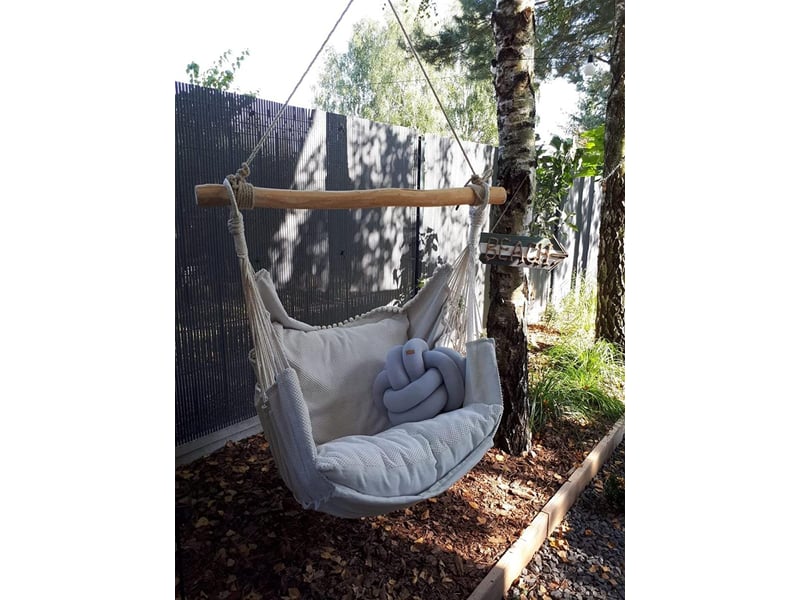  Coussin oreiller décoratif tressé gris 426059 - Conforama B