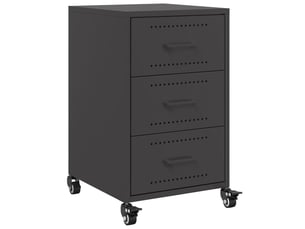 Table de chevet - cabinet de chevet - table de nuit noir 36x39x59 cm acier